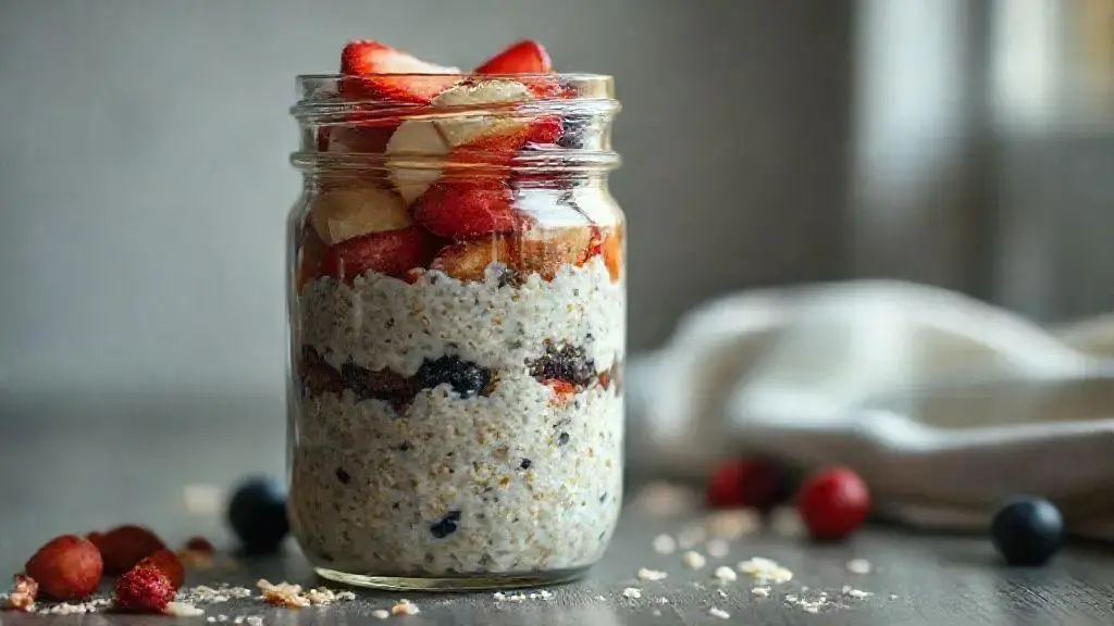 6 receitas de mingau de aveia noturno que transformam seu café da manhã